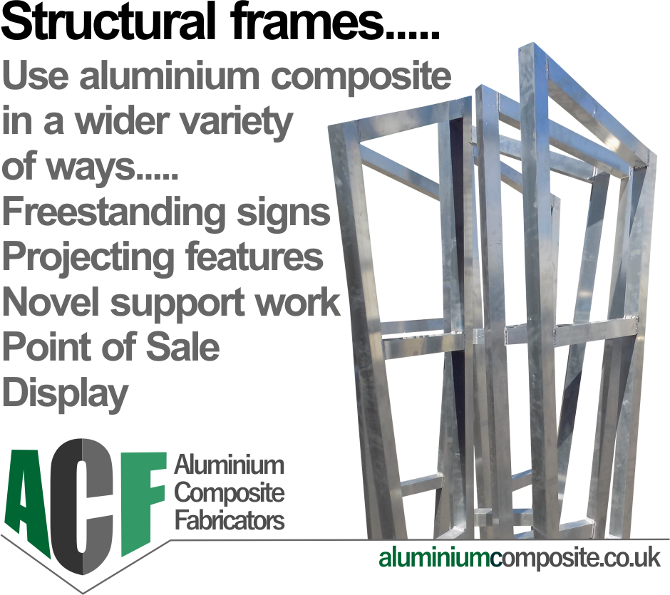 aluminium frames for composite totem systems