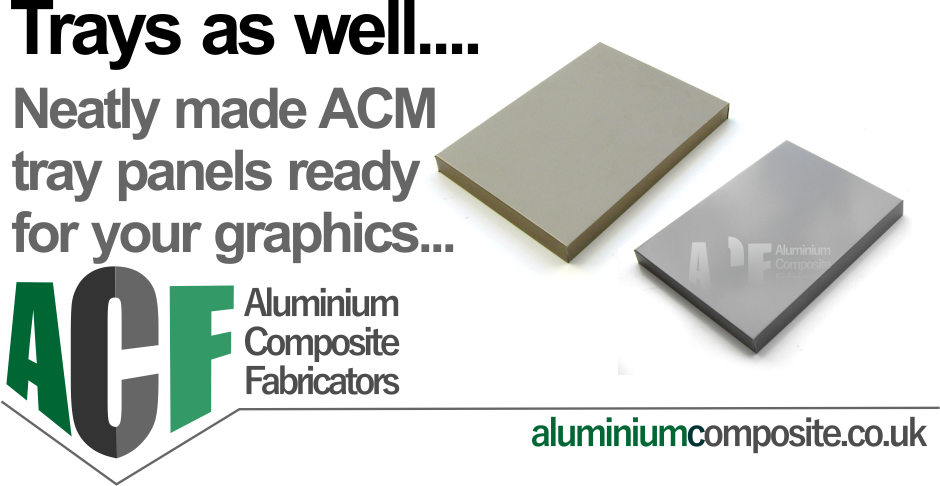 blank aluminium composite tray panels