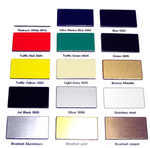 colours of aluminium composite