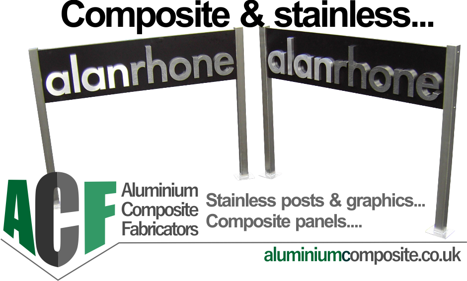  composite aluminium monolith sign closeup