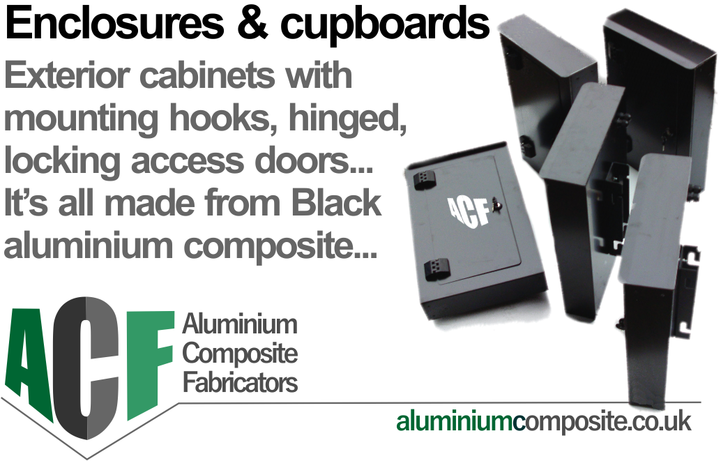cupboards made from black acm